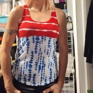 American flag themed tank top